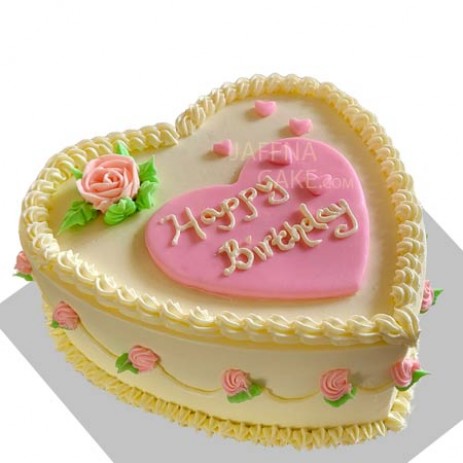 Cream Heart Cake