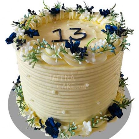 Blue Flower Cake