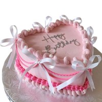 Heart Pink Cake 